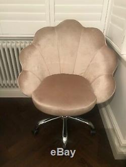 Swivel Shell Petal Desk Chair Brand New Velvet Art Deco Style