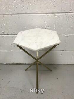 Swoon Bilbao Marble & Brass Side Table, RRP195 Can Deliver