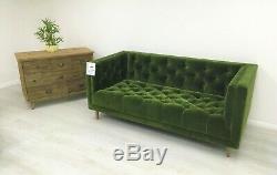 Swoon Vincent 2 Seater Sofa Fern Green Deep Velvet Swoon Editions £1599