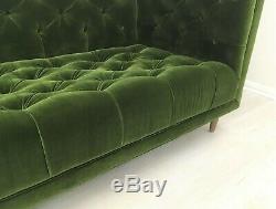 Swoon Vincent 2 Seater Sofa Fern Green Deep Velvet Swoon Editions £1599
