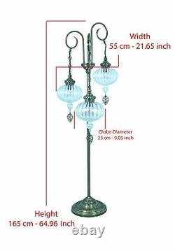 TURKISH LAMP, floor standing bedside stained glass moroccan lamp, floor lamp