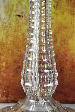 Table Lamp A Fine Antique Moulded Clear Glass Column Lamp Early 20th Century