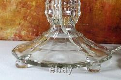Table Lamp A Fine Antique Moulded Clear Glass Column Lamp Early 20th Century