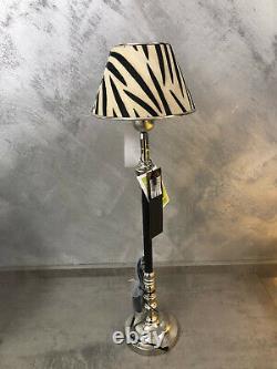 Table lamp with zebra umbrella