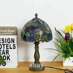 Tiffany Handmade Stained Glass Desk Lamps Grape Pattern Style Luxury Table Lamp