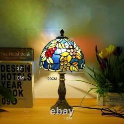 Tiffany Handmade Stained Glass Desk Lamps Grape Pattern Style Luxury Table Lamp