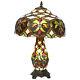 Tiffany Style Glass 2 Way Table Lamp Bulb In Shade And Base Art Deco (anita)