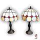 Tiffany Style Lamp Pair Art Deco