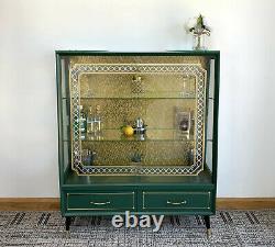 Upcycled Furniture Mid Century 1950s Display Cabinet Cocktail Gin Bar