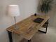 Upcycled Scaffolding Board Dining Table With Industrial Steel Frame Legs