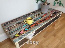 Upcycled reclaimed Wood pallet coffee table with industrial hairpin legs