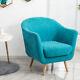 Upholstered Tub Chair Armchair High Wing Back Grey/blue Seat Occasional Accent