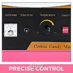 VEVOR Candy Floss Machine Cart Pink Cotton Sugar Maker Commercial Electric