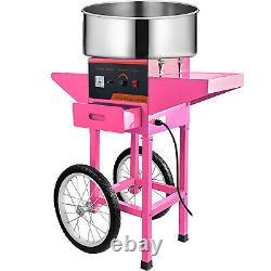 VEVOR Candy Floss Machine Cart Pink Cotton Sugar Maker Commercial Electric