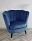 Velvet Scallop Shell Back Tub Chair Armchair Upholstered Chairs Bedroom Loung