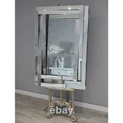 Vertigo 3D Glass Framed Multi Facet Bevelled Wall Mirror Extra Large 120 x 80cm