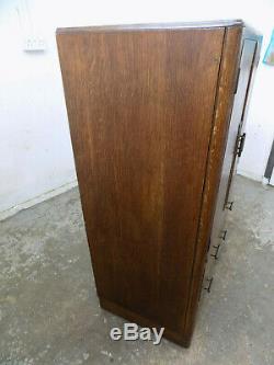 Vintage, 1920's, oak, art deco, tall boy, cupboard, drawers, cabinet, chest of drawers