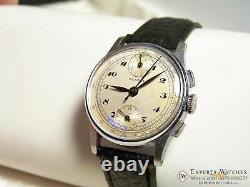 Vintage 1950's Rensie Military UP Down Chronograph Venus 170 Watch