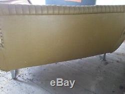Vintage 1960's sofa mustard retro 2/3 seater vinyl art deco style