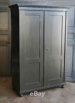 Vintage Antique Painted Larder Linen, Vintage Linen Press Cabinet