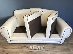 Vintage Art Deco Leather Sofa