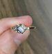 Vintage / Art Deco Style Engagement, Promise Ring, 14k Rose Gold With Moonstone