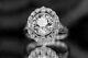 Vintage Art Deco Style Magnificent Ring 14k White Gold Plated 2.35 Ct Moissanite