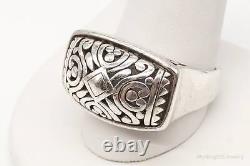 Vintage Art Deco Style Sterling Silver Ring Size 11.75