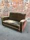 Vintage Art Deco Style Upholstered 2-seater Settee Early 20th Century Sofa