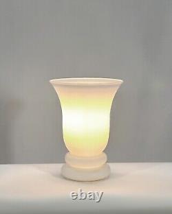 Vintage'Art Deco Style' White Frosted Glass Uplighter Lamp, Torchiere