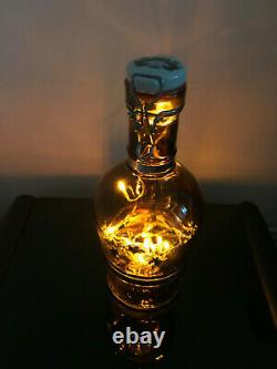 Vintage Bottle Lamp Retro Amber Beer Bottle Art Desk Table Lamp