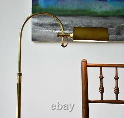 Vintage Brass Reading Floor Standard Side Sofa Chair Hall Table Lamp with Shade