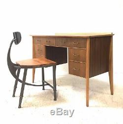 Vintage Danish Era Mid Century 1960s Walnut WHITE & NEWTON Heals Writing Desk