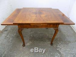 Vintage, Deco, 1920's, extending, draw leaf, walnut, dining table, cabriole legs, table