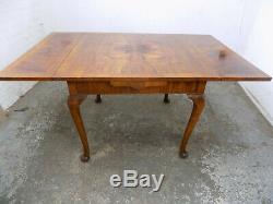 Vintage, Deco, 1920's, extending, draw leaf, walnut, dining table, cabriole legs, table
