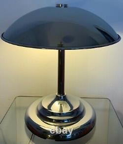 Vintage German chrome mushroom lamp art Deco style