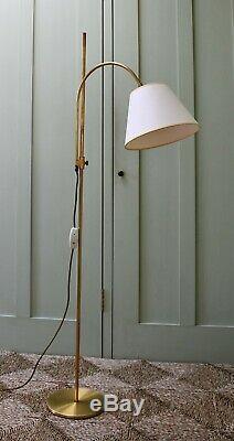 Vintage Koch & Lowy OMI Brass Reading Floor Standard Hall Side Table Lamp