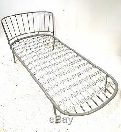 Vintage Retro Mid Century 1950s Ernest Race Style Single Metal Bed / Day Bed