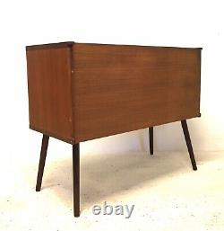 Vintage Retro Mid Century Danish 1960s Teak LP Vinyl Media Sideboard Cabinet