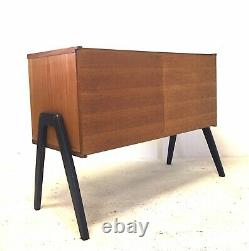 Vintage Retro Mid Century Danish 1960s Teak Modernist Sideboard Vinyl LP Cabinet