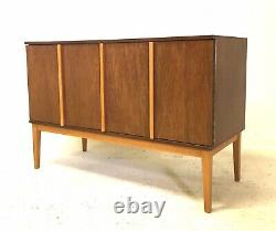 Vintage Retro Mid Century Danish Era 1960s Compact Teak Sideboard LP Cabinet (a)