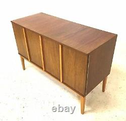Vintage Retro Mid Century Danish Era 1960s Compact Teak Sideboard LP Cabinet (a)