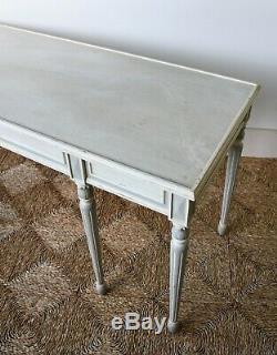 Vintage Swedish Gustavian Faux Marble Hall Console Lamp Desk Sofa Side Table