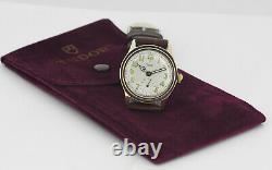 Vintage TUDOR Small Rose 9ct Solid Gold Mid Size Mens Wrist Watch