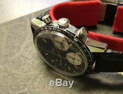 Vintage Wyler 1502/5 Lifeguard Valjoux 72 Panda Chronograph watch withbox No Resv