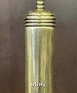 Visial Comfort Art Deco Style Floor Lamp Reeded Brass Stunning