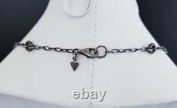 Vtg Sterling Silver SILPADA Art Deco Style Black Onyx Beaded Festoon Necklace