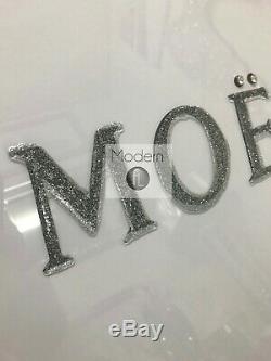 White 3D Moet and Chandon mirrored Picture, Picture with 3d Sparkle Detail