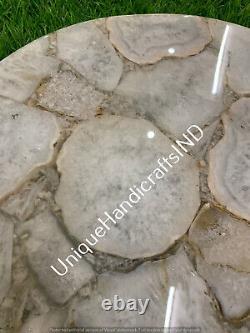 White Agate Stone Table Top / Agate Coffee Center Table