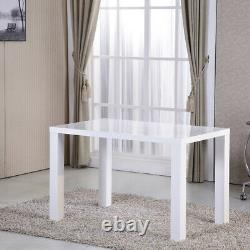 White Gloss Dining Table Kitchen Dining Room Furniture Rectangular Table UK